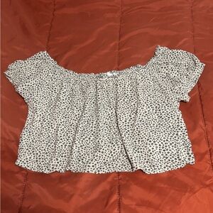 Women's Off-Shoulder Flower Print Top